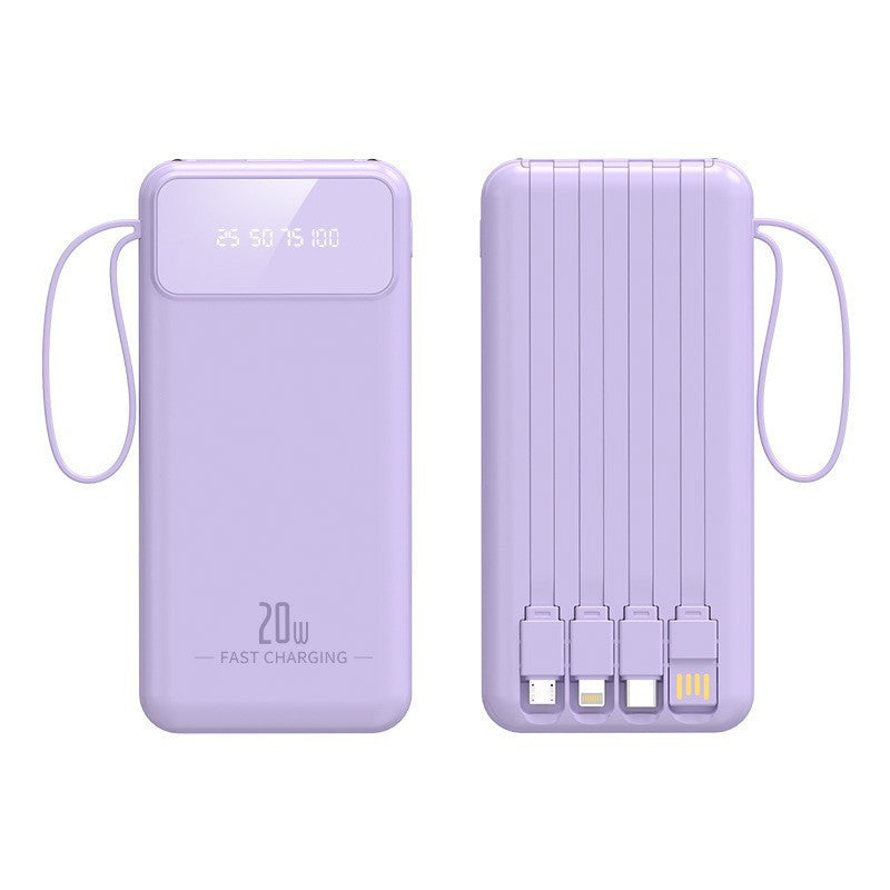 Powerbank with multifunctional charging cables and digital charging display Bowlift