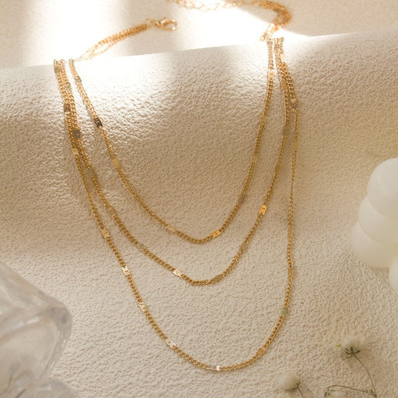 Layered Sleek Chain Necklace Bowlift