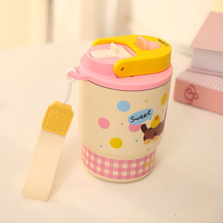 Insulated drinking cups with colorful animal motif Bowlift