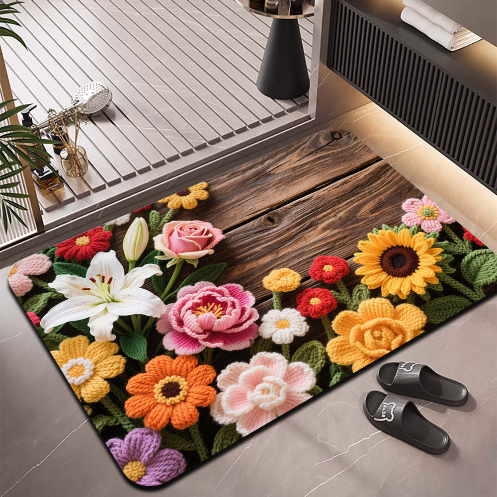 Decorative Floral Area Rug Bowlift