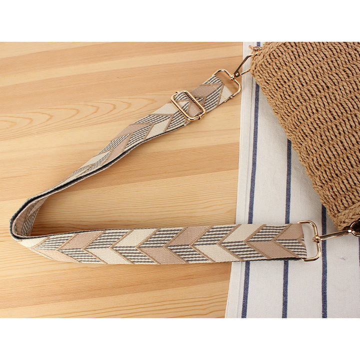Elegant Shoulder Bag Made of Braided Natural Fabric Bowlift