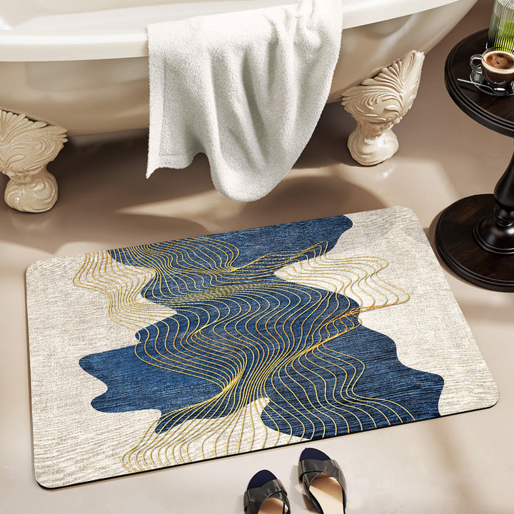 Elegant Monogrammed Bathroom Mat Bowlift