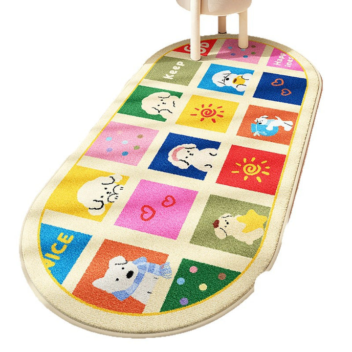 Children's Playful Animal Design Area Rug Bowlift