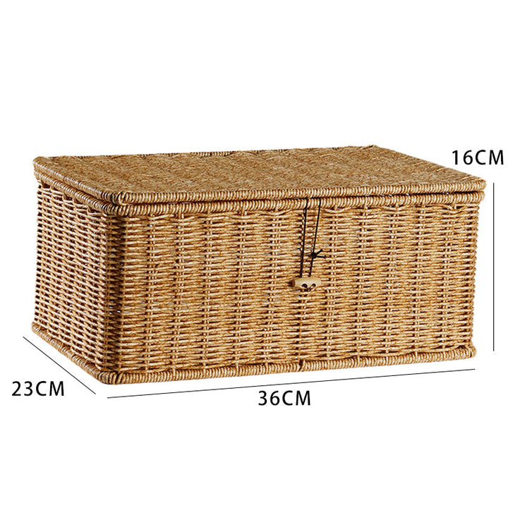 Handcrafted Wicker Storage Chest Bowlift