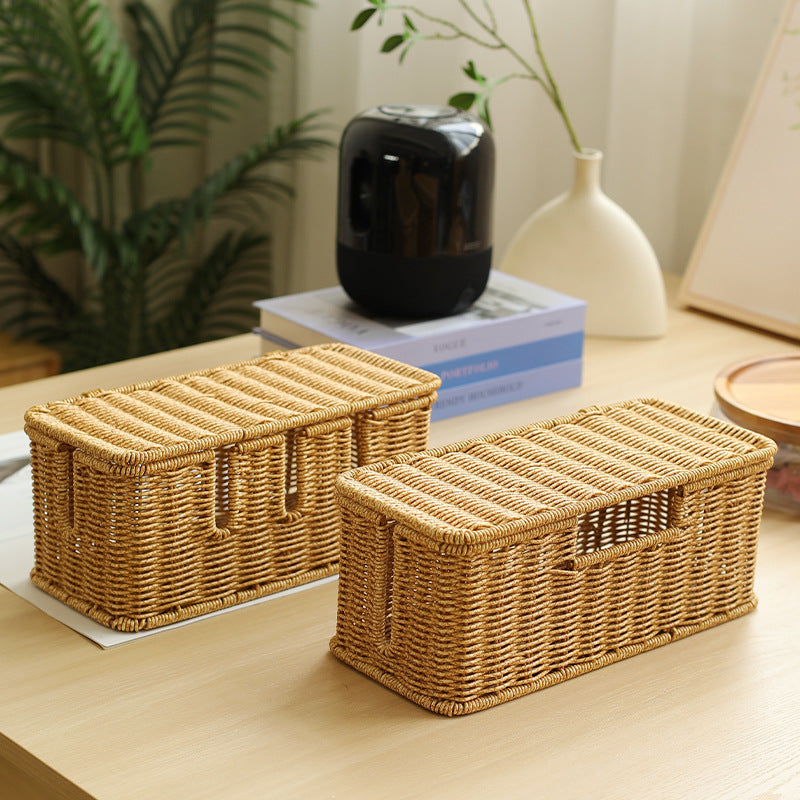 Handwoven Rectangular Storage Box Bowlift