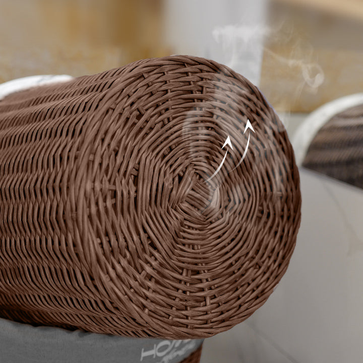 Washing Basket Set Made of Woven Material Bowlift