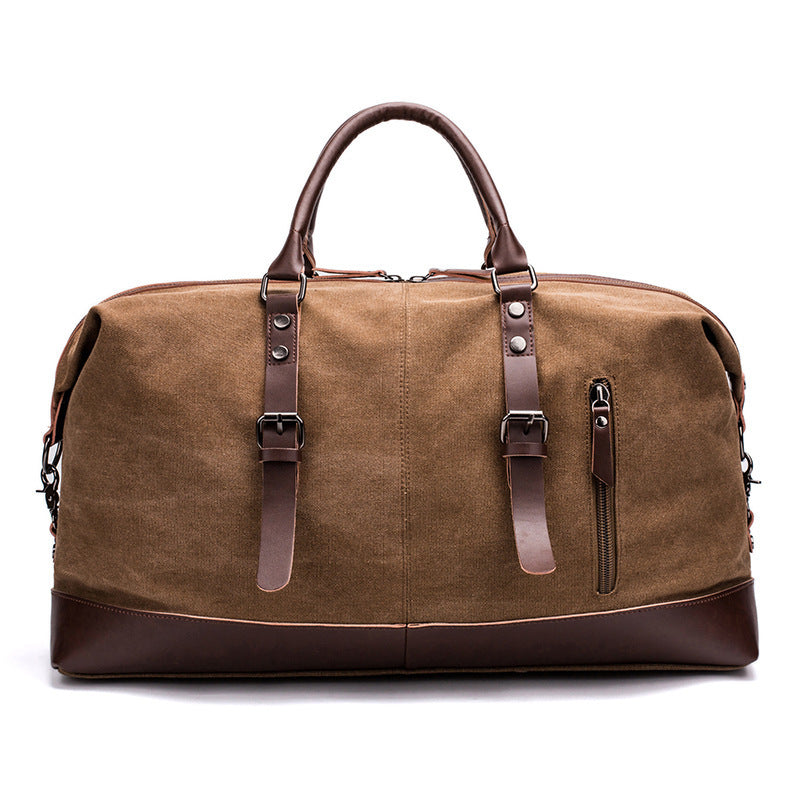 Spacious Travel Bag Made of Sturdy Canvas and Leather Bowlift