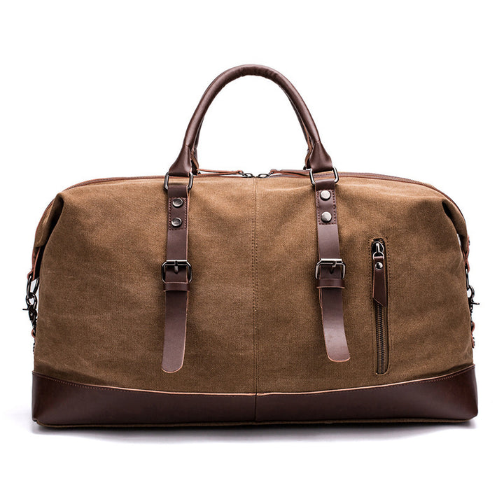 Spacious Travel Bag Made of Sturdy Canvas and Leather Bowlift