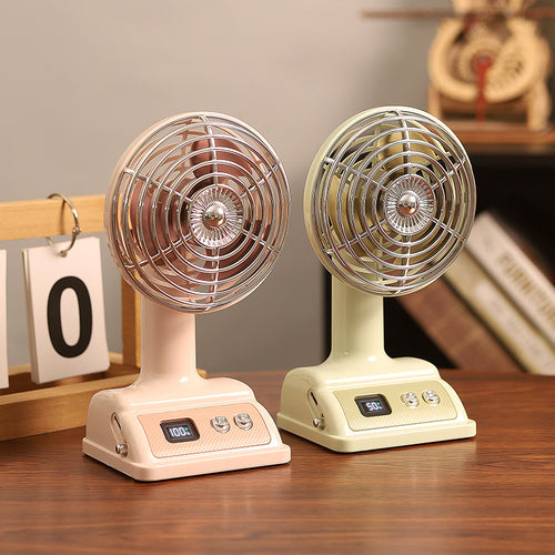 Women's Portable Table Fan with Digital Control and Flexible Tilt Bowlift