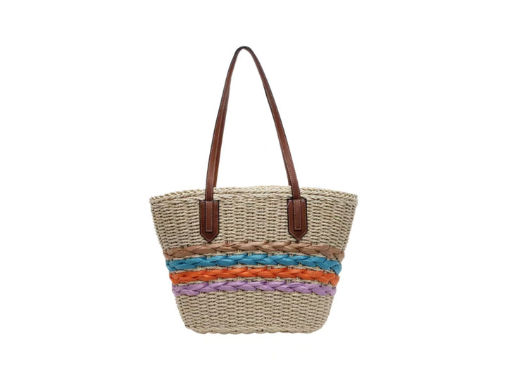 Shoulder bag made of braided material with colorful detail Bowlift