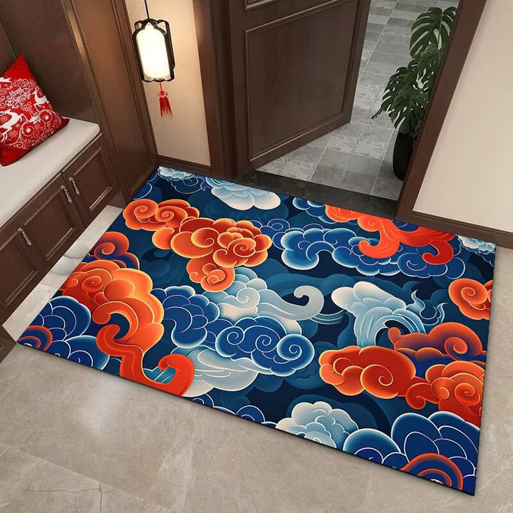 Elegant Cloud Motif Area Mat Bowlift