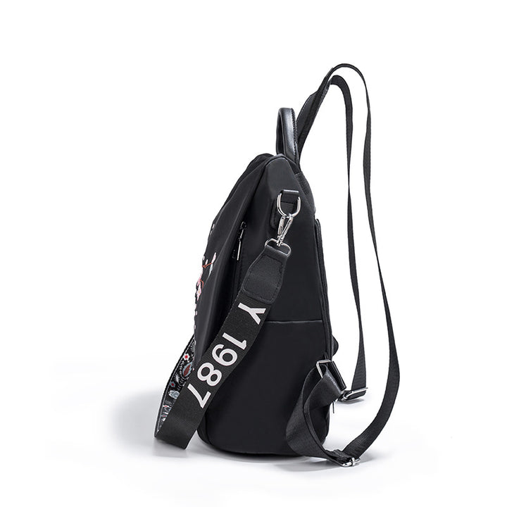 Embroidered Floral Backpack Bowlift