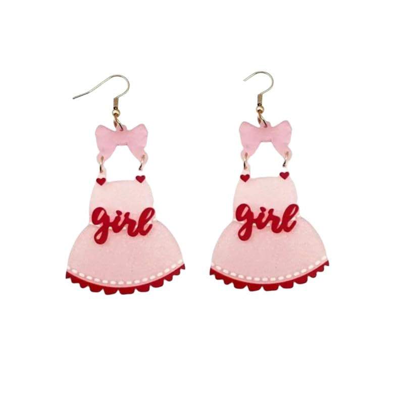 Playful Dress-Shaped Dangle Earrings Bowlift