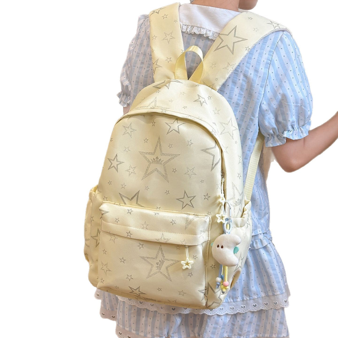 Backpack with Sparkling Stars Pattern Bowlift