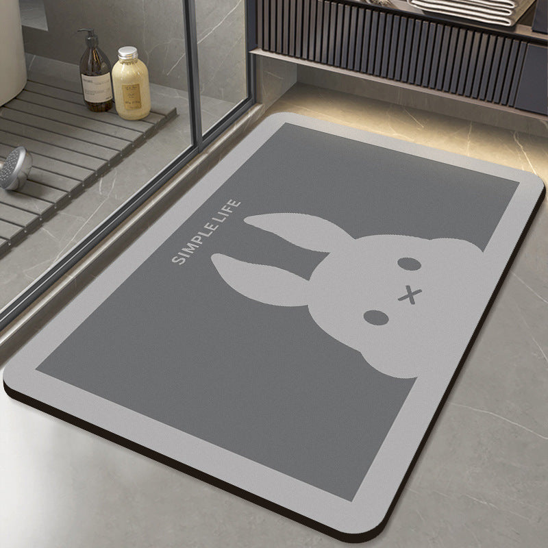 Stylish Checkerboard Bath Mat Bowlift