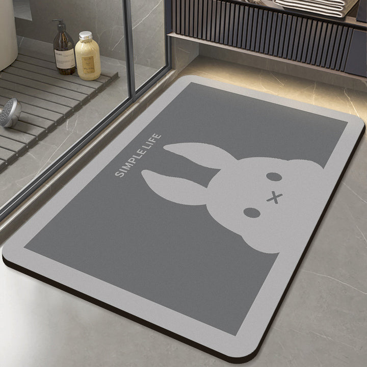 Stylish Checkerboard Bath Mat Bowlift