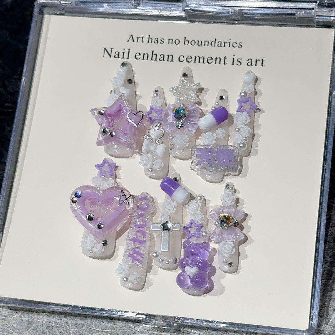 Decorative Artistic Press-On Nail Set