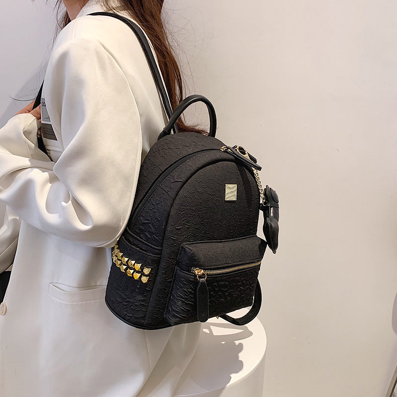 Textured Mini Backpack Bowlift