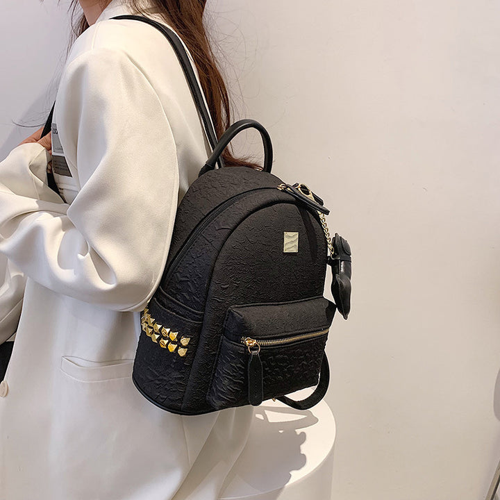 Textured Mini Backpack Bowlift