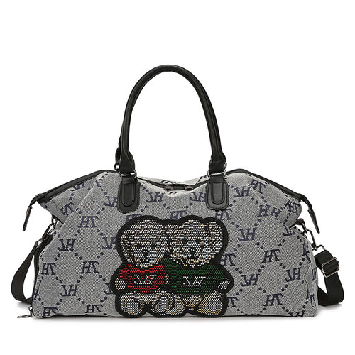 Embellished Graphic Travel Duffel