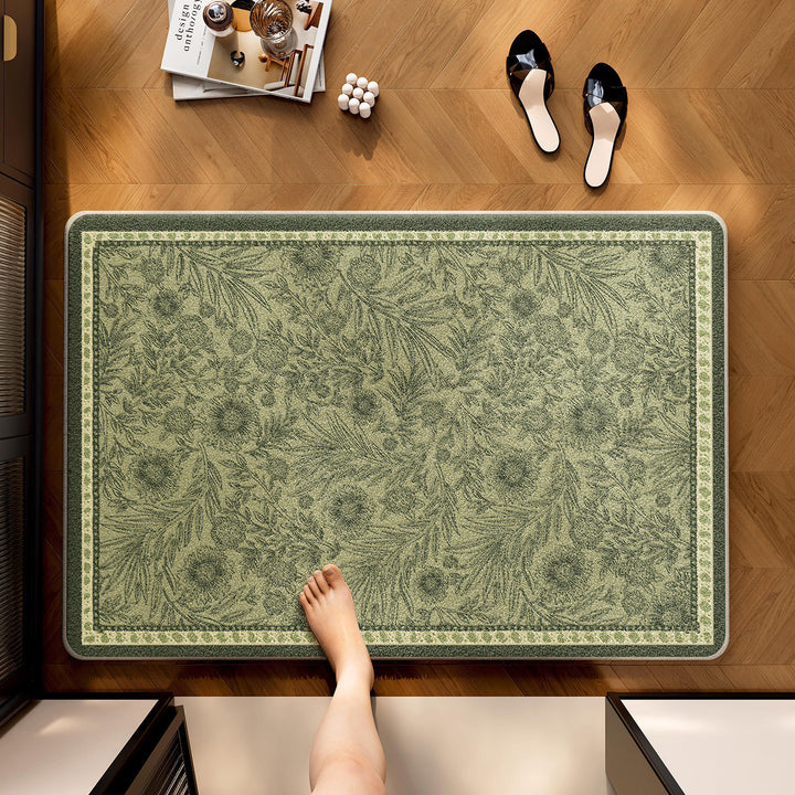 Floral Patterned Area Rug Bowlift