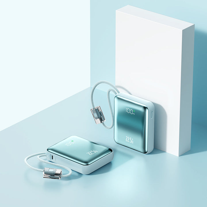 Portable power bank with integrated LED digital display and real-time charging status indicator Bowlift