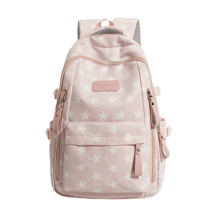 Trendy Star-Print School Backpack Bowlift