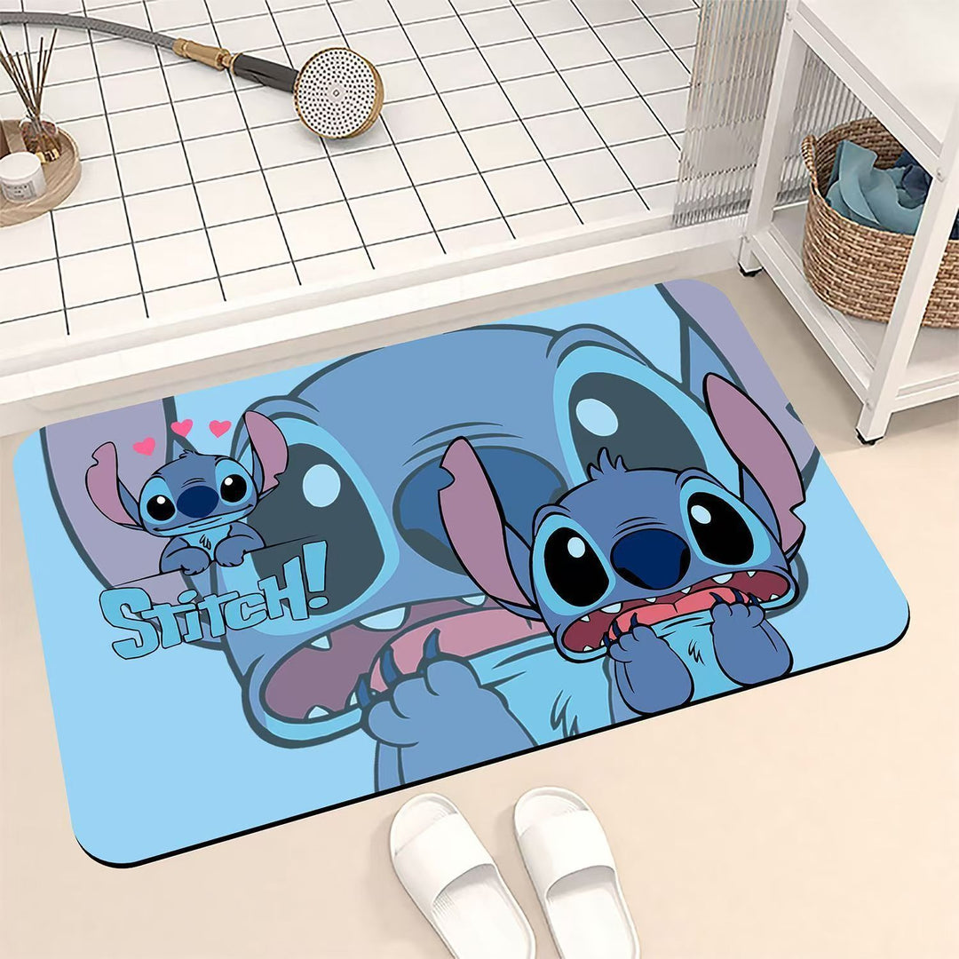 Cartoon-Themed Bath Mat Bowlift