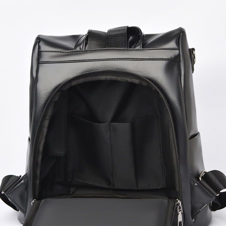 Versatile Structured Leather Backpack Bowlift