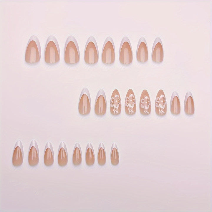 Stylish Floral Accent Nail Art Bowlift