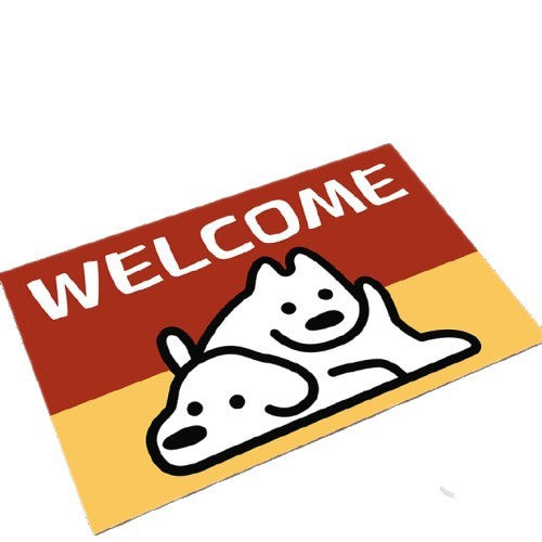 Cartoon Dog-Themed Welcome Mat Bowlift