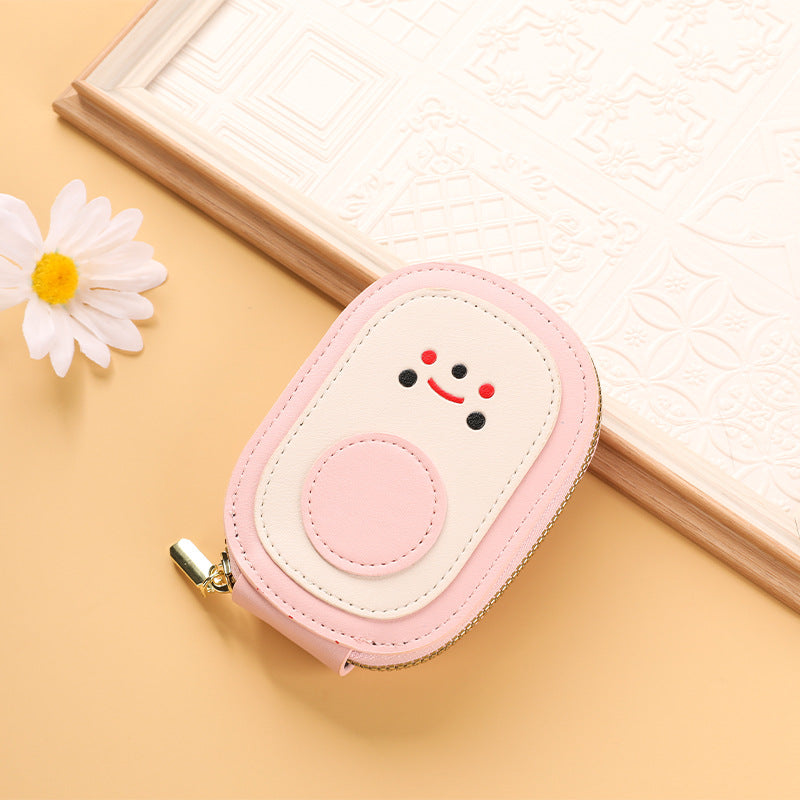 Cute Character Zippered Coin Purse Bowlift
