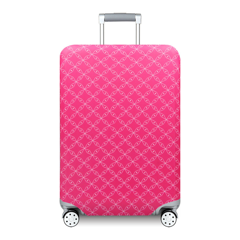 Unisex hard-shell suitcase with modern wave pattern Bowlift