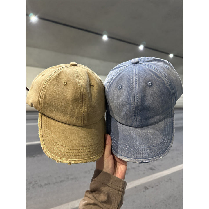Women's Distressed Denim Baseball Cap Bowlift 1784084028