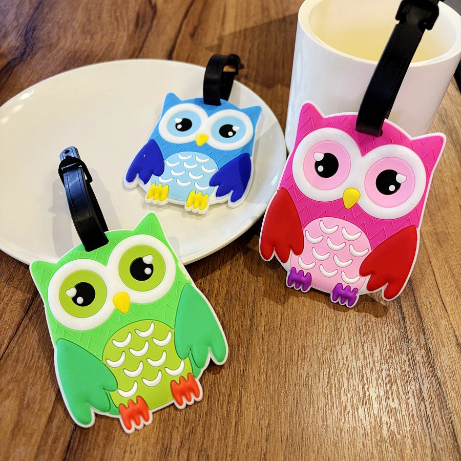 Cute Owl-Shaped Luggage Tag Bowlift