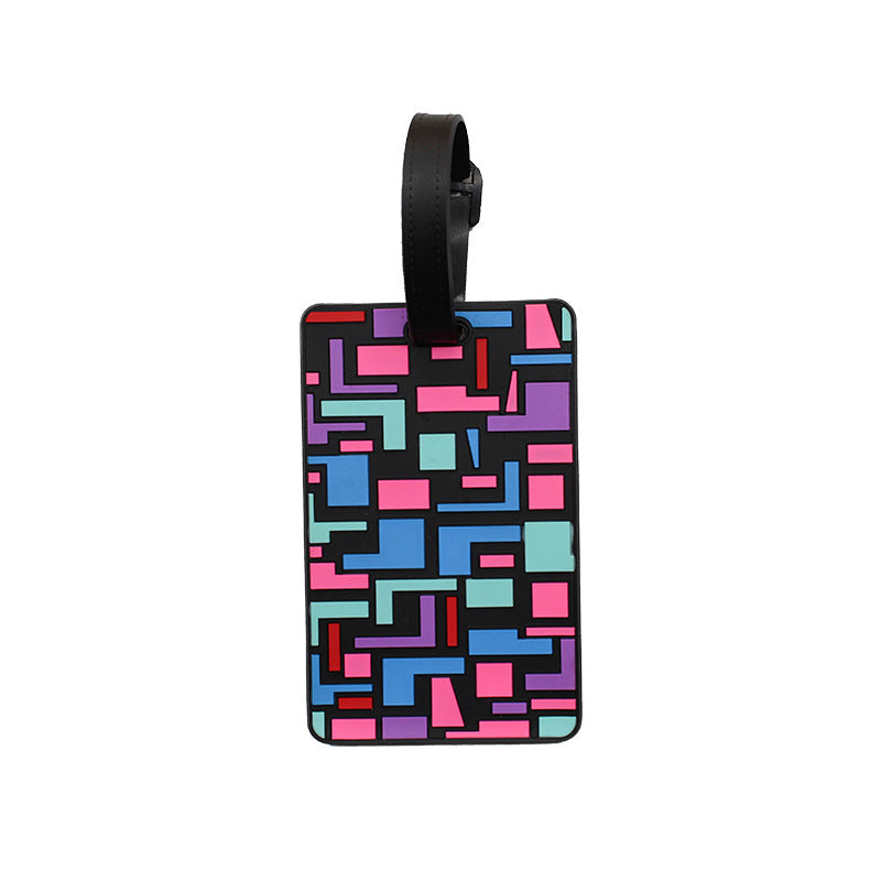 Unisex Luggage Tag with Modern Geometric Design Bowlift