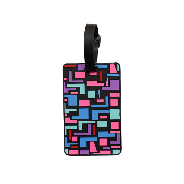 Unisex Luggage Tag with Modern Geometric Design Bowlift