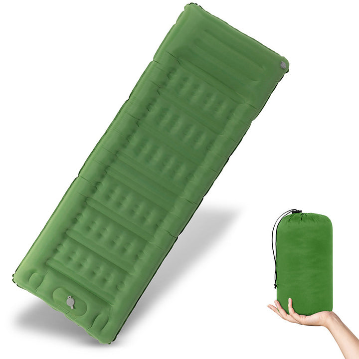 Inflatable sleeping mat with comfort and insulation mechanism Bowlift