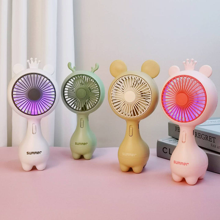 Bunny-Eared Rechargeable Handheld Fan Bowlift