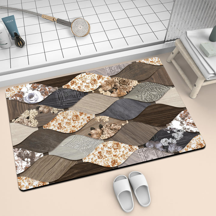 Artistic Mosaic Bath Mat Bowlift