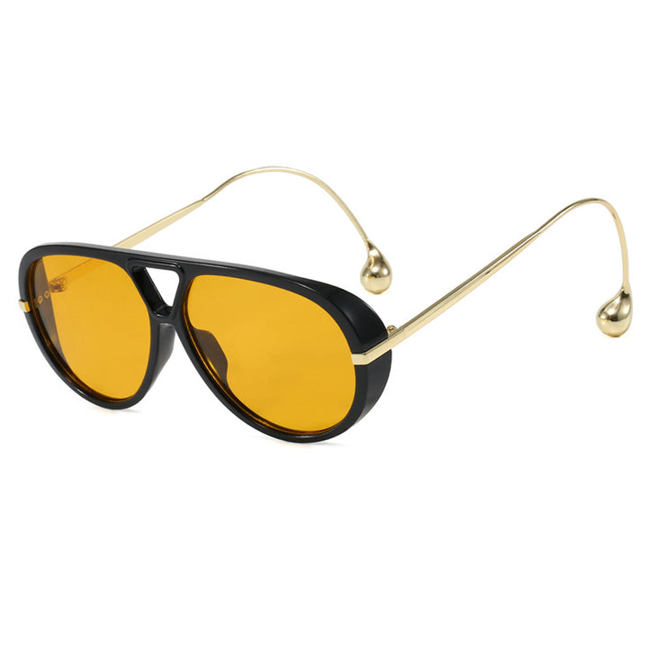Women's stylish pilot sunglasses with luxurious metal frame Bowlift
