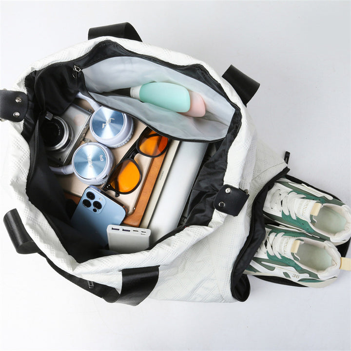 Stylish Quilted Travel Duffel Bag Bowlift