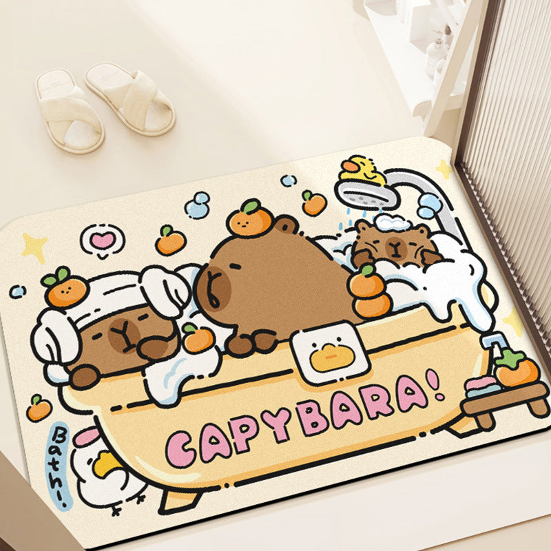 Cute Bear-Themed Plush Area Mat Bowlift