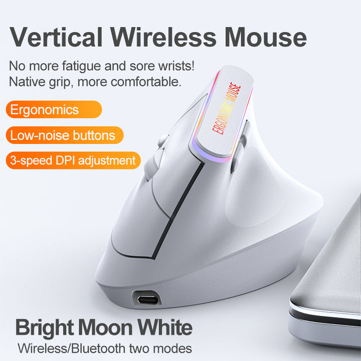 Ergonomic Rechargeable Wireless Mouse Bowlift
