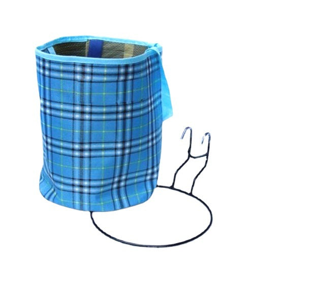 plaid climbing chalk bag with fleece lining brush holder and waist belt Bowlift