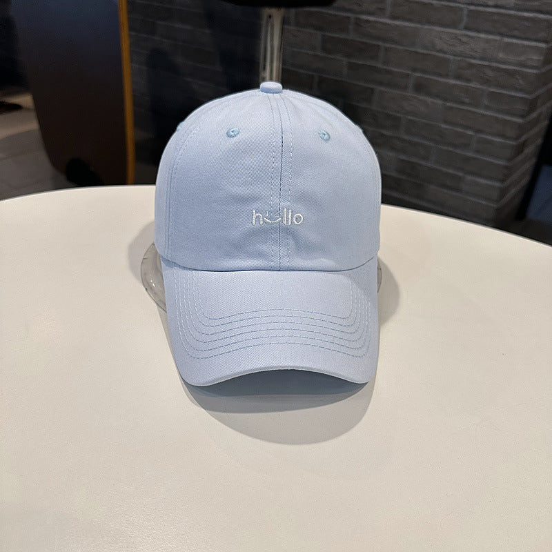 Unisex Casual Cotton Baseball Cap with Embroidered Message Bowlift