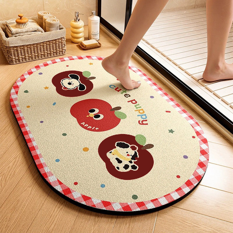 Cute Animal-Themed Memory Foam Bath Mat Bowlift