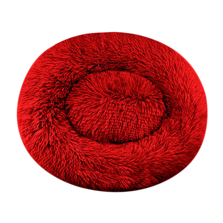 Luxurious Plush Round Dog Bed