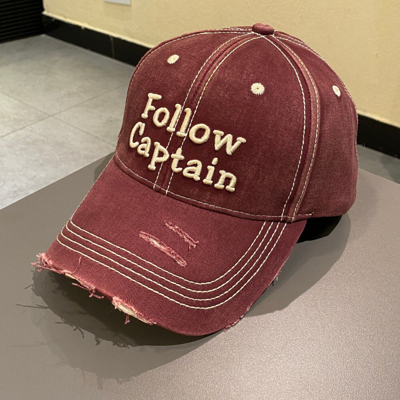 Men's Distressed Vintage Baseball Cap Bowlift