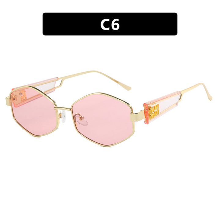 Women's geometric sunglasses with fashionable design and UV protection Bowlift